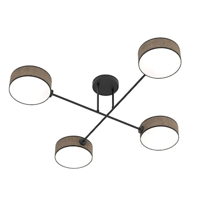 Lampa wisząca Maga x4 czarno-brązowa