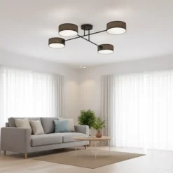 Lampa wisząca Maga x4 czarno-brązowa