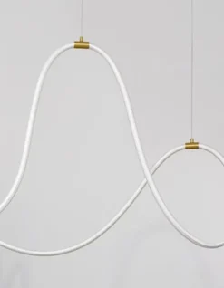 Lampa wisząca Mislumes LED złoto-biała