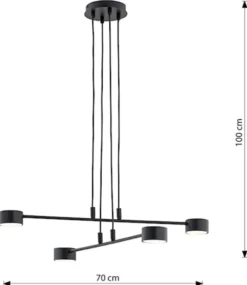 Lampa wisząca Moddus czarna x4