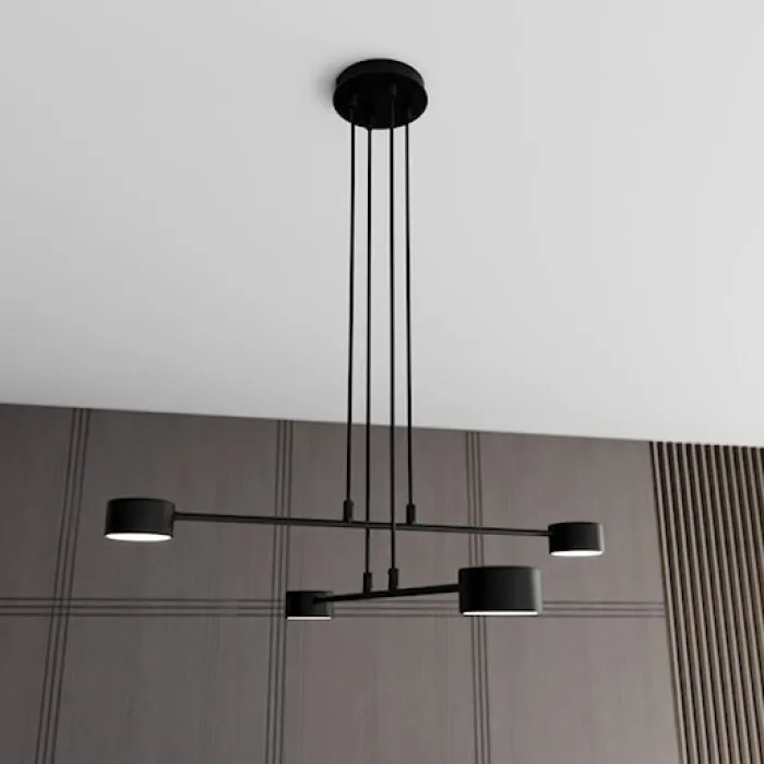 Lampa wisząca Moddus czarna x4