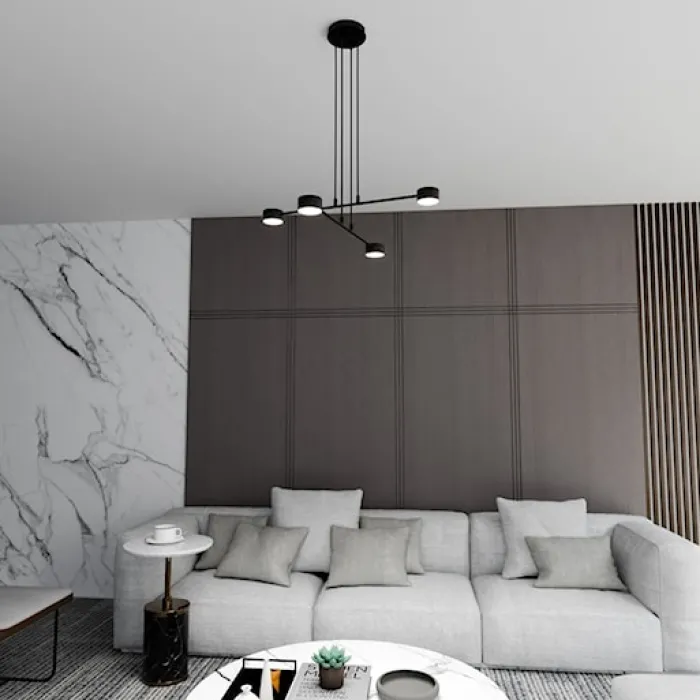 Lampa wisząca Moddus czarna x4