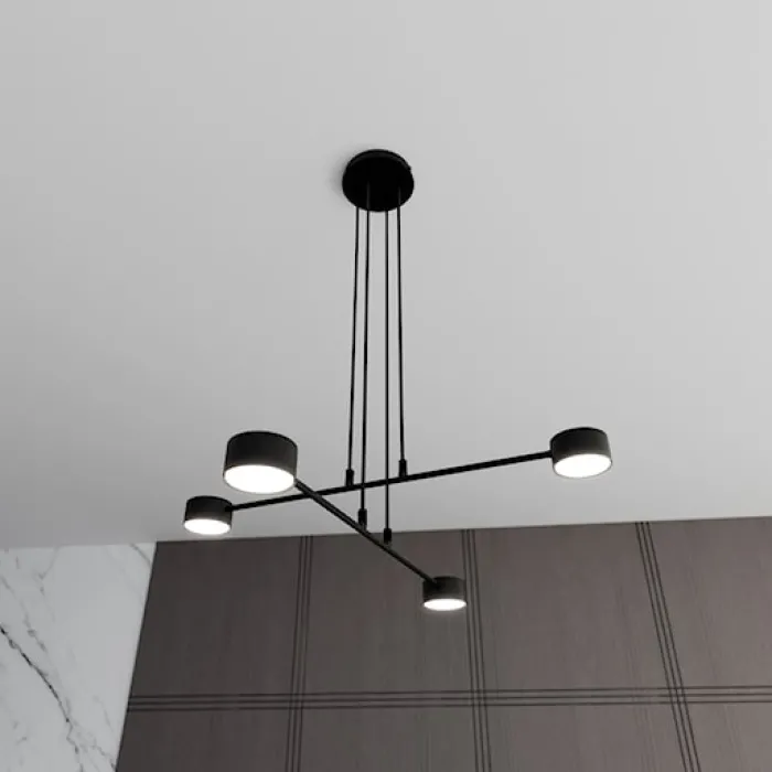 Lampa wisząca Moddus czarna x4