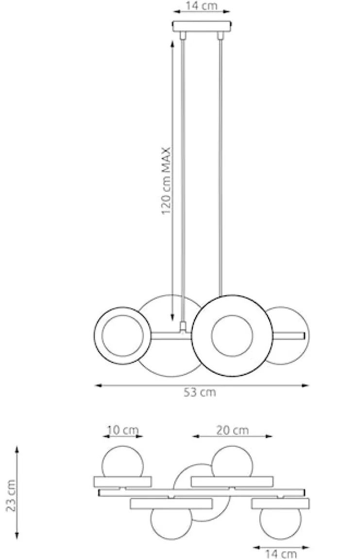 Lampa wisząca Model x4 mokka
