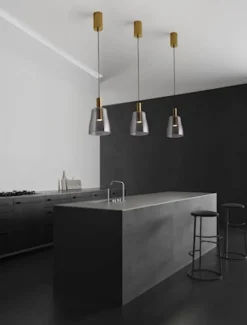 Lampa wisząca Morifia II LED szaro-złota