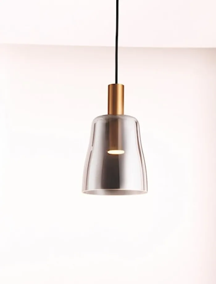 Lampa wisząca Morifia II LED szaro-złota
