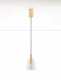 Lampa wisząca Morifia II LED szaro-złota