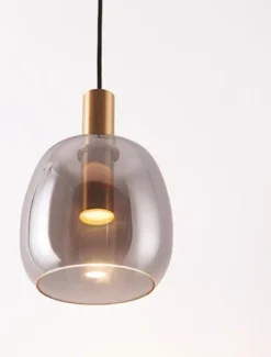 Lampa wisząca Morifia I LED szaro-złota