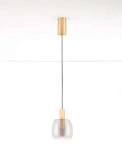 Lampa wisząca Morifia I LED szaro-złota