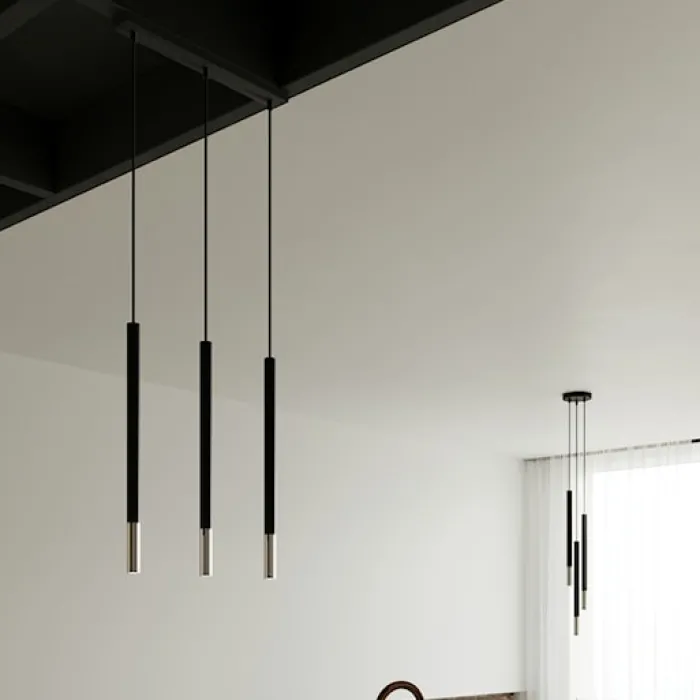 Lampa wisząca Mozaica 3L czarny/chrom