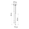 Lampa wisząca Mozaica 3P czarny/chrom