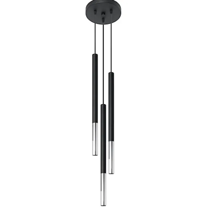 Lampa wisząca Mozaica 3P czarny/chrom