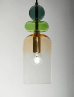 Lampa wisząca Nouvede 11 cm zielono-złota