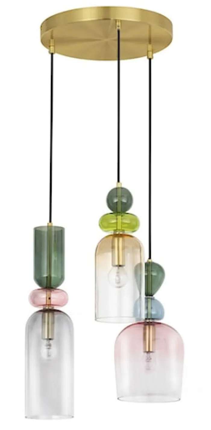 Lampa wisząca Nouvede x3 wielokolorowa
