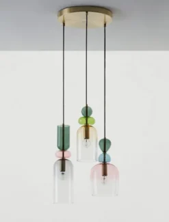 Lampa wisząca Nouvede x3 wielokolorowa