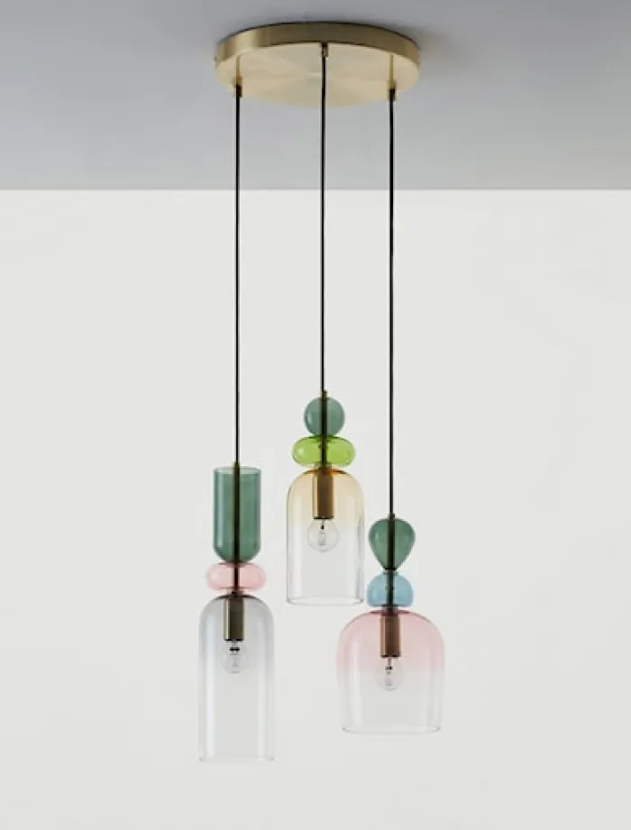 Lampa wisząca Nouvede x3 wielokolorowa