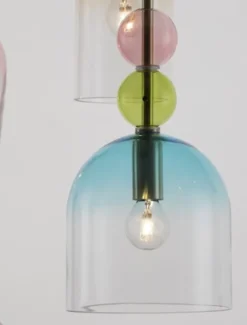 Lampa wisząca Nouvede x5 wielokolorowa