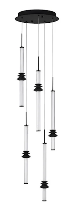 Lampa wisząca Opperno LED x5 czarna