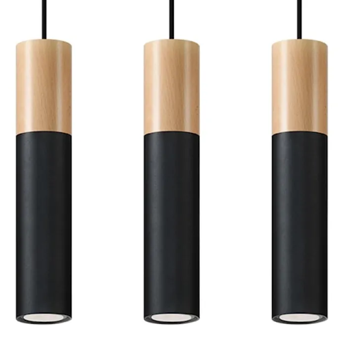 Lampa wisząca Pablo 3L czarna