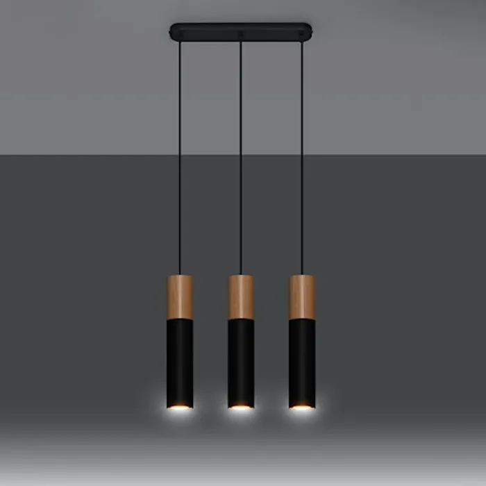 Lampa wisząca Pablo 3L czarna