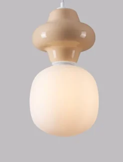 Lampa wisząca Parive I beżowo-biała