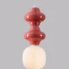 Lampa wisząca Parive II czerwono-biała