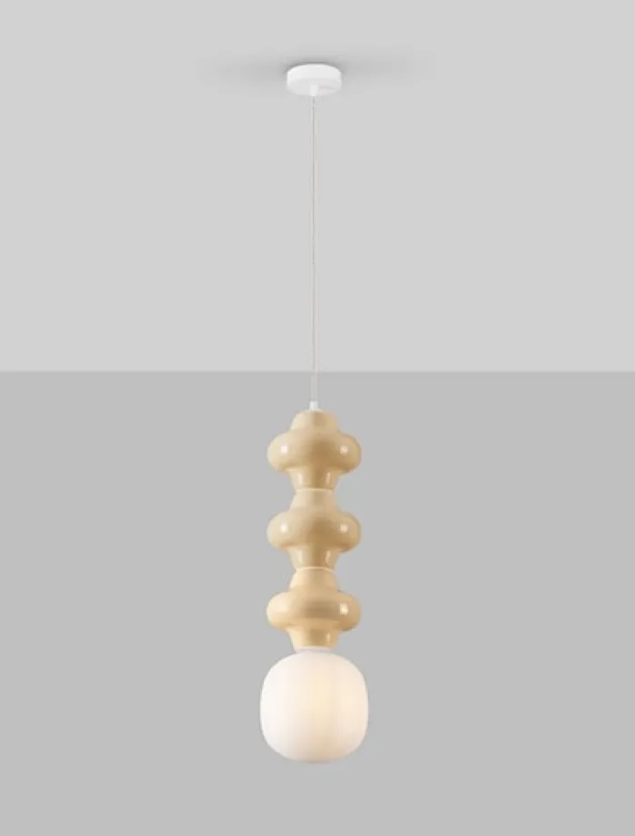 Lampa wisząca Parive III beżowa