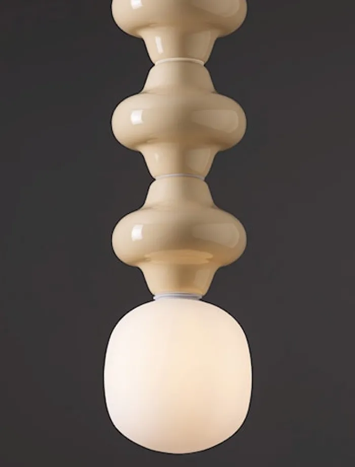 Lampa wisząca Parive III beżowa