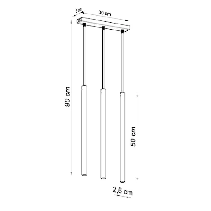 Lampa wisząca Pastelo 3 biała