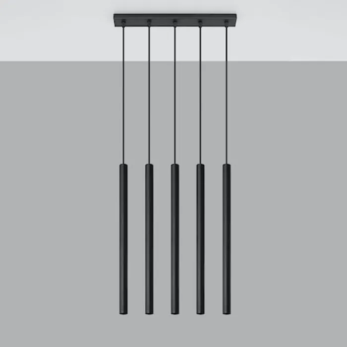 Lampa wisząca Pastelo 5 czarna