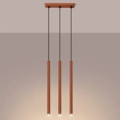 Lampa wisząca Pastelo 3 ochra czerwona