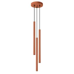 Lampa wisząca Pastelo 3P ochra czerwona