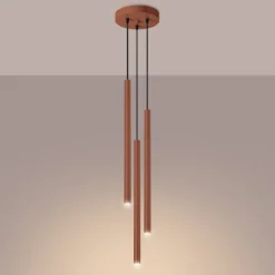 Lampa wisząca Pastelo 3P ochra czerwona