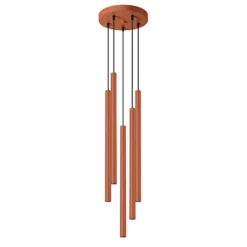 Lampa wisząca Pastelo 5P ochra czerwona