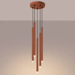 Lampa wisząca Pastelo 5P ochra czerwona