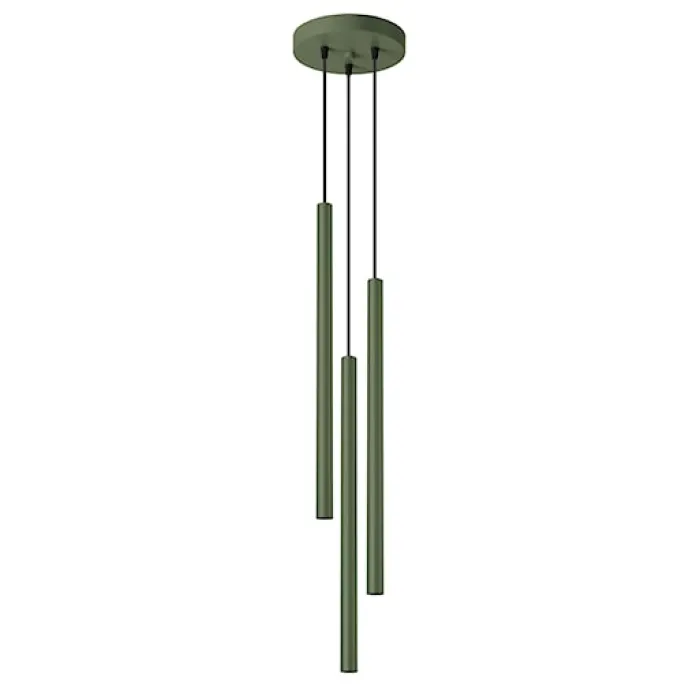 Lampa wisząca Pastelo 3P zielona oliwka