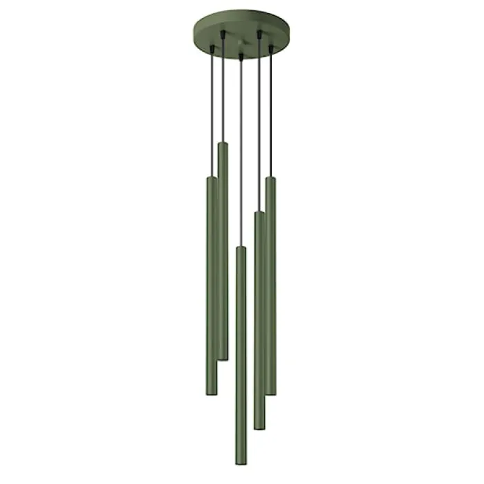 Lampa wisząca Pastelo 5P zielona oliwka