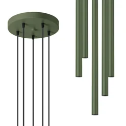 Lampa wisząca Pastelo 5P zielona oliwka