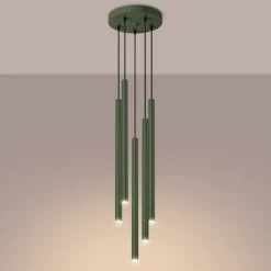 Lampa wisząca Pastelo 5P zielona oliwka