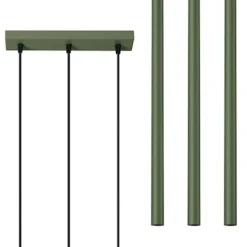 Lampa wisząca Pastelo 3 zielona oliwka