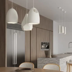 Lampa wisząca Siegg z ceramiki cylindryczna średnica 7,5 cm biała