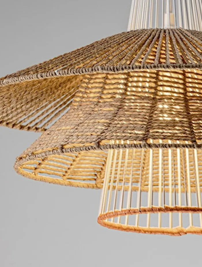 Lampa wisząca Silley brązowo-biała