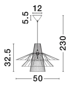 Lampa wisząca Silley brązowo-biała