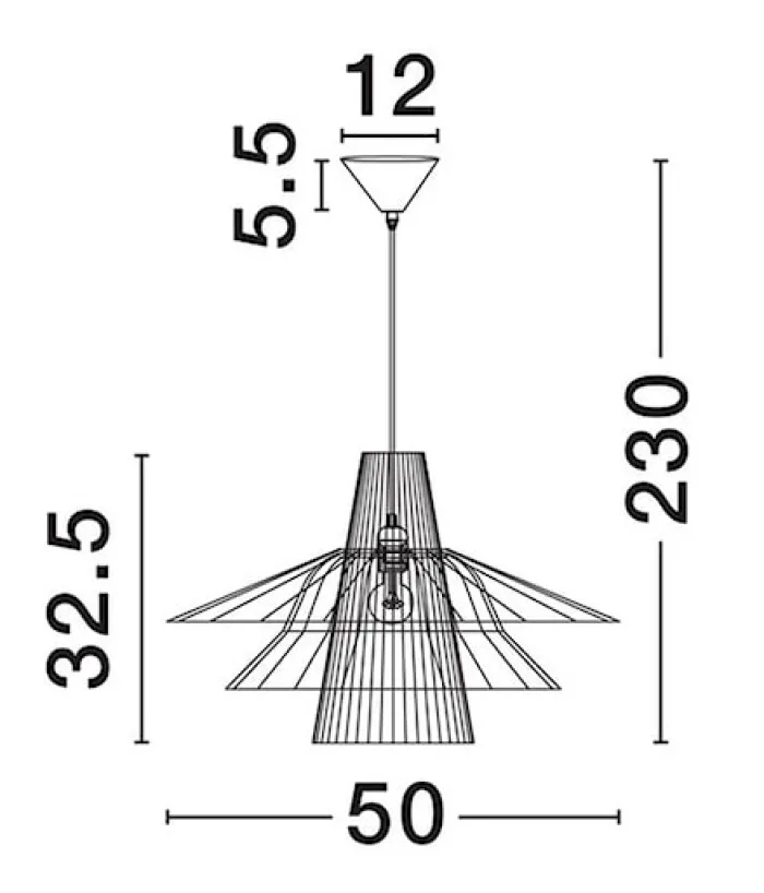 Lampa wisząca Silley brązowo-biała