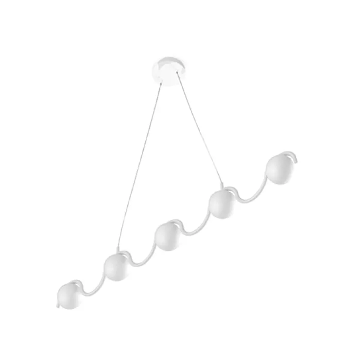 Lampa wisząca Sinus x5 biała