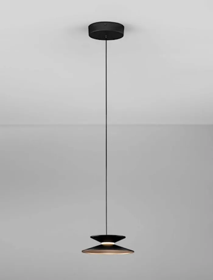 Lampa wisząca Sketter LED x1 złoto-czarna