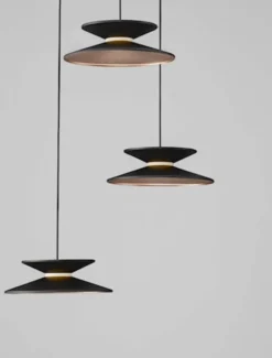 Lampa wisząca Sketter LED x3 złoto-czarna