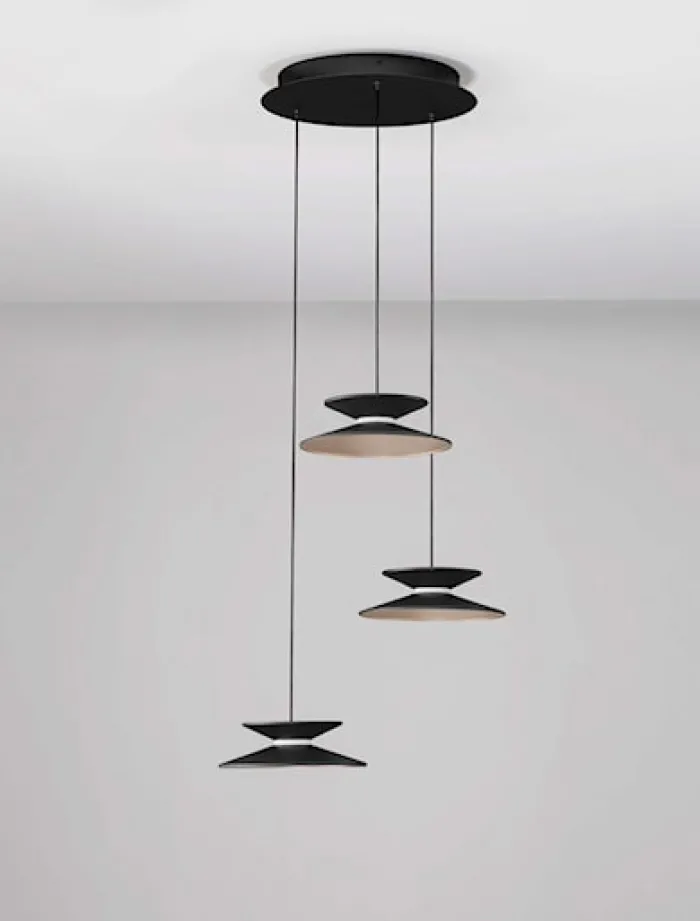 Lampa wisząca Sketter LED x3 złoto-czarna