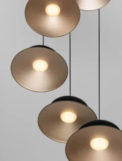 Lampa wisząca Sketter LED x5 złoto-czarna
