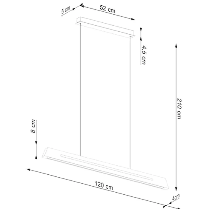 Lampa wisząca Skog LED 120 cm dąb 4000K